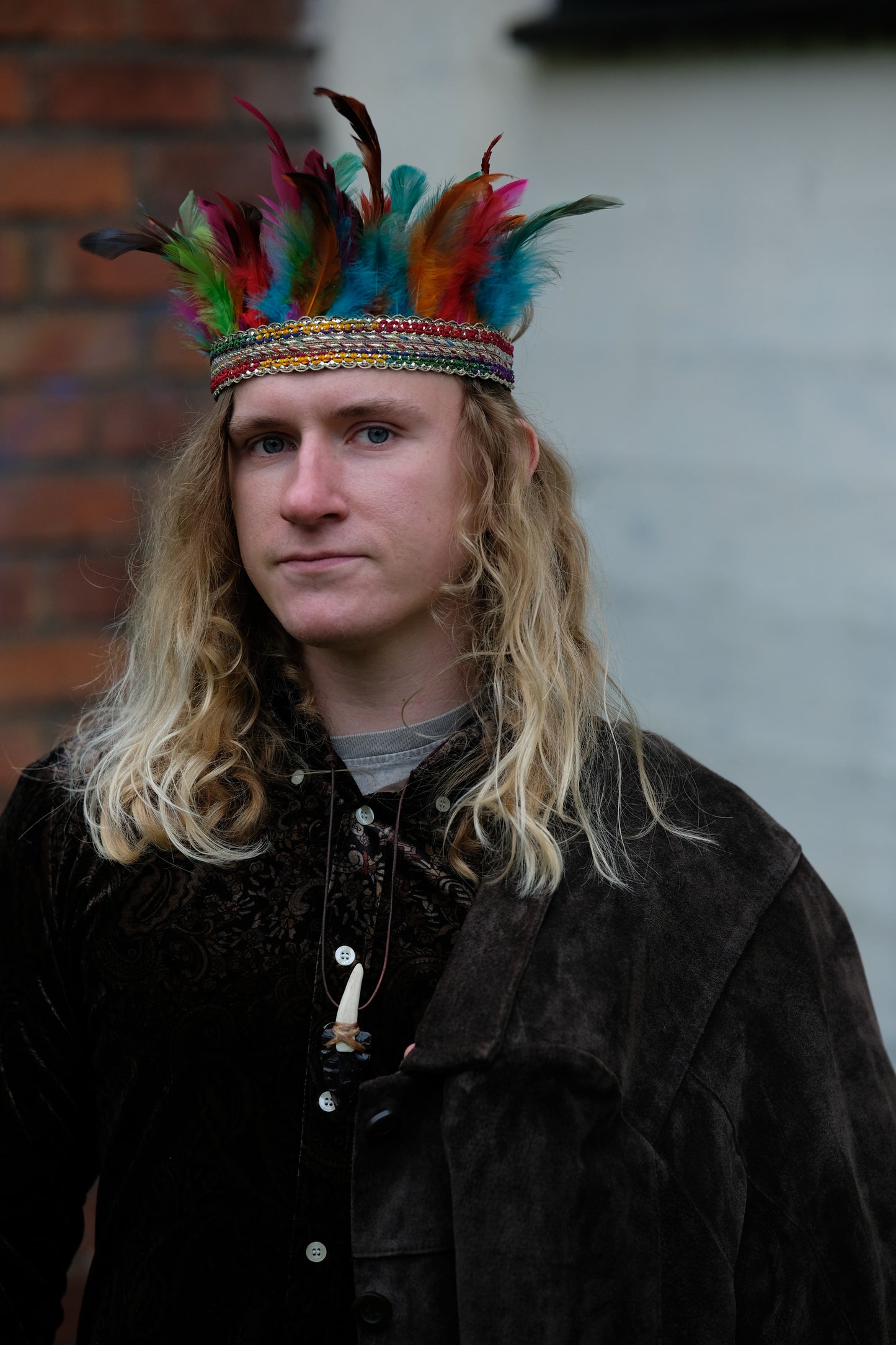 Rainbow Feather Crown