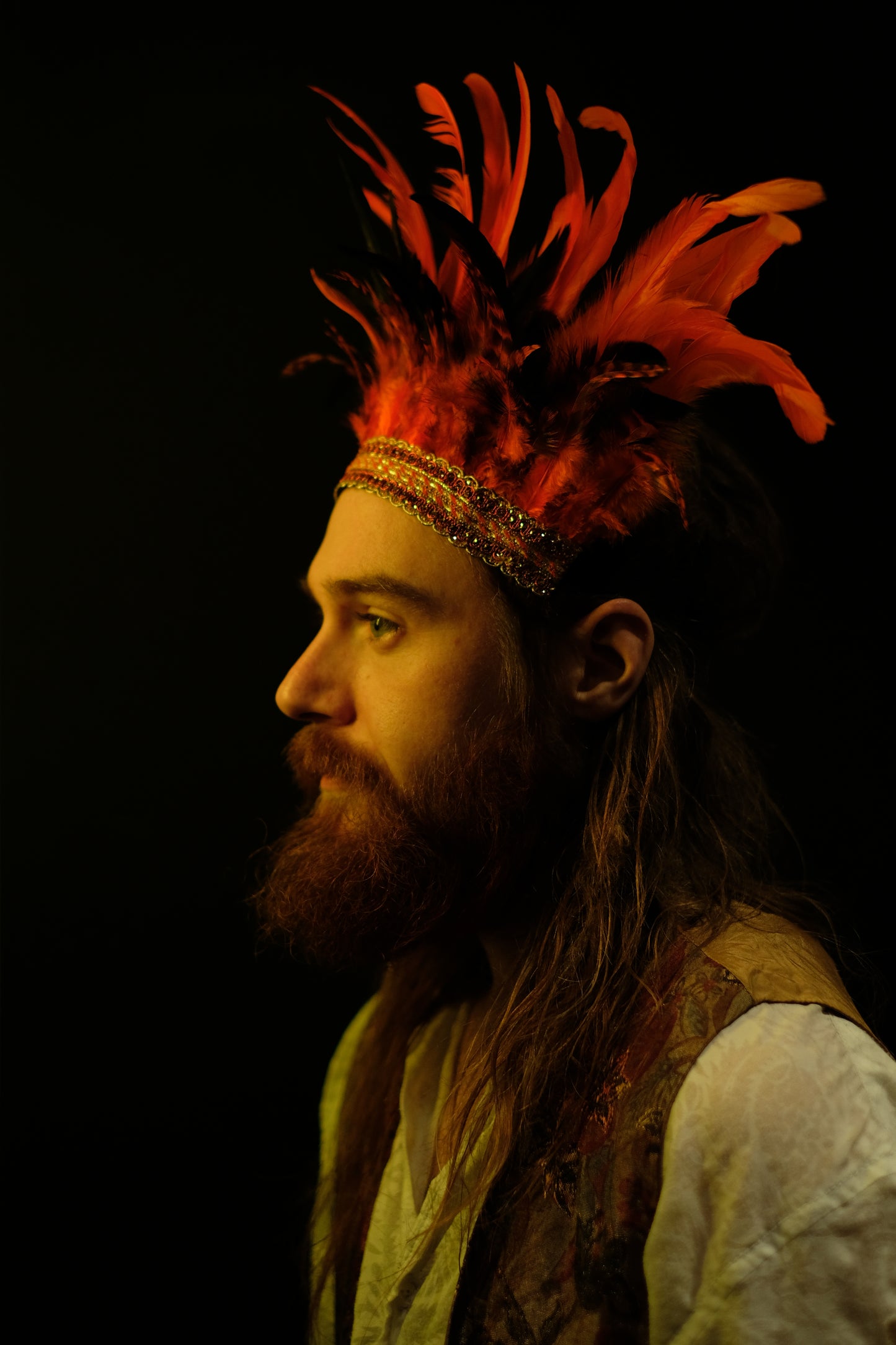 Orange Feather Crown