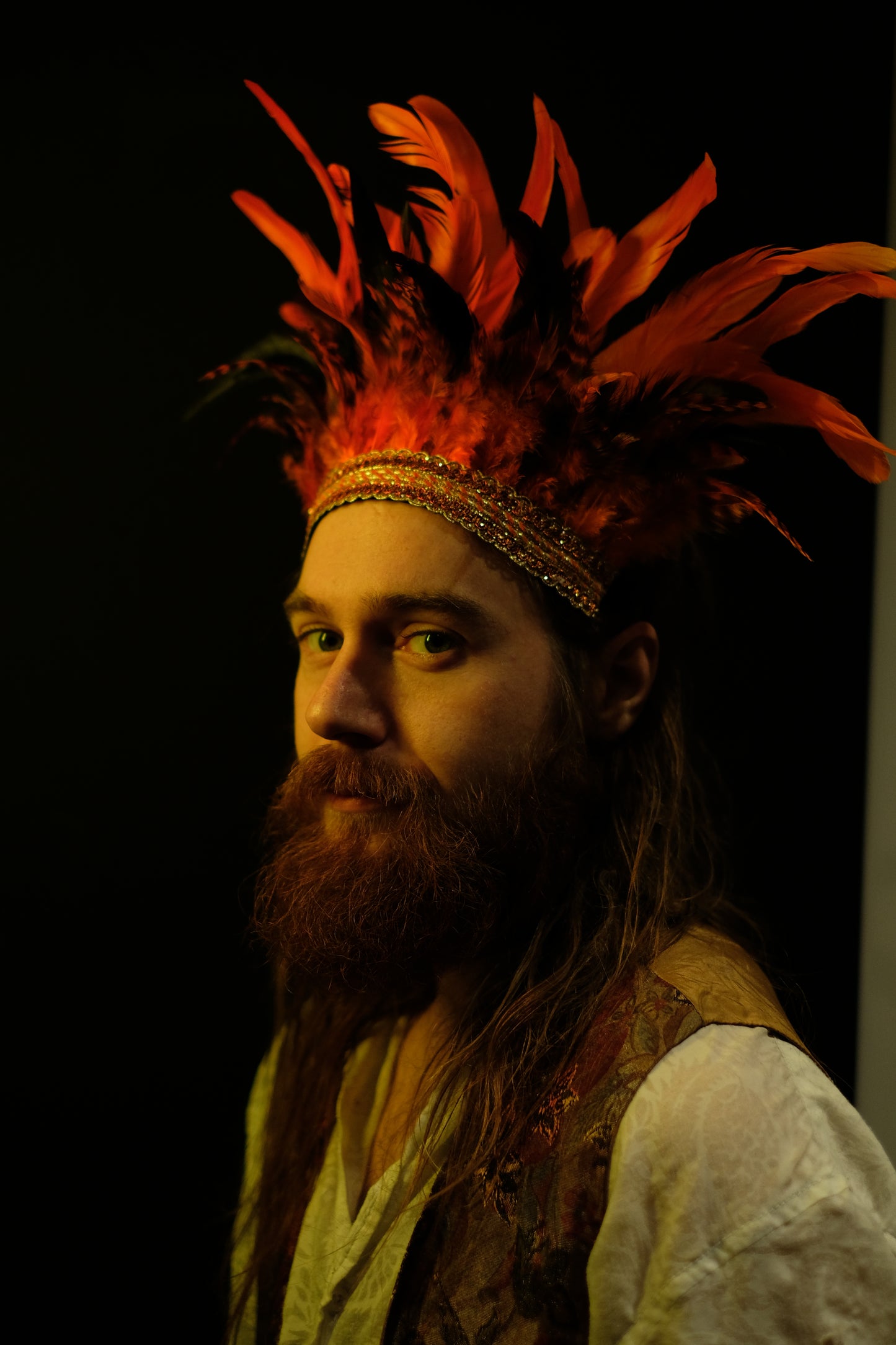 Orange Feather Crown