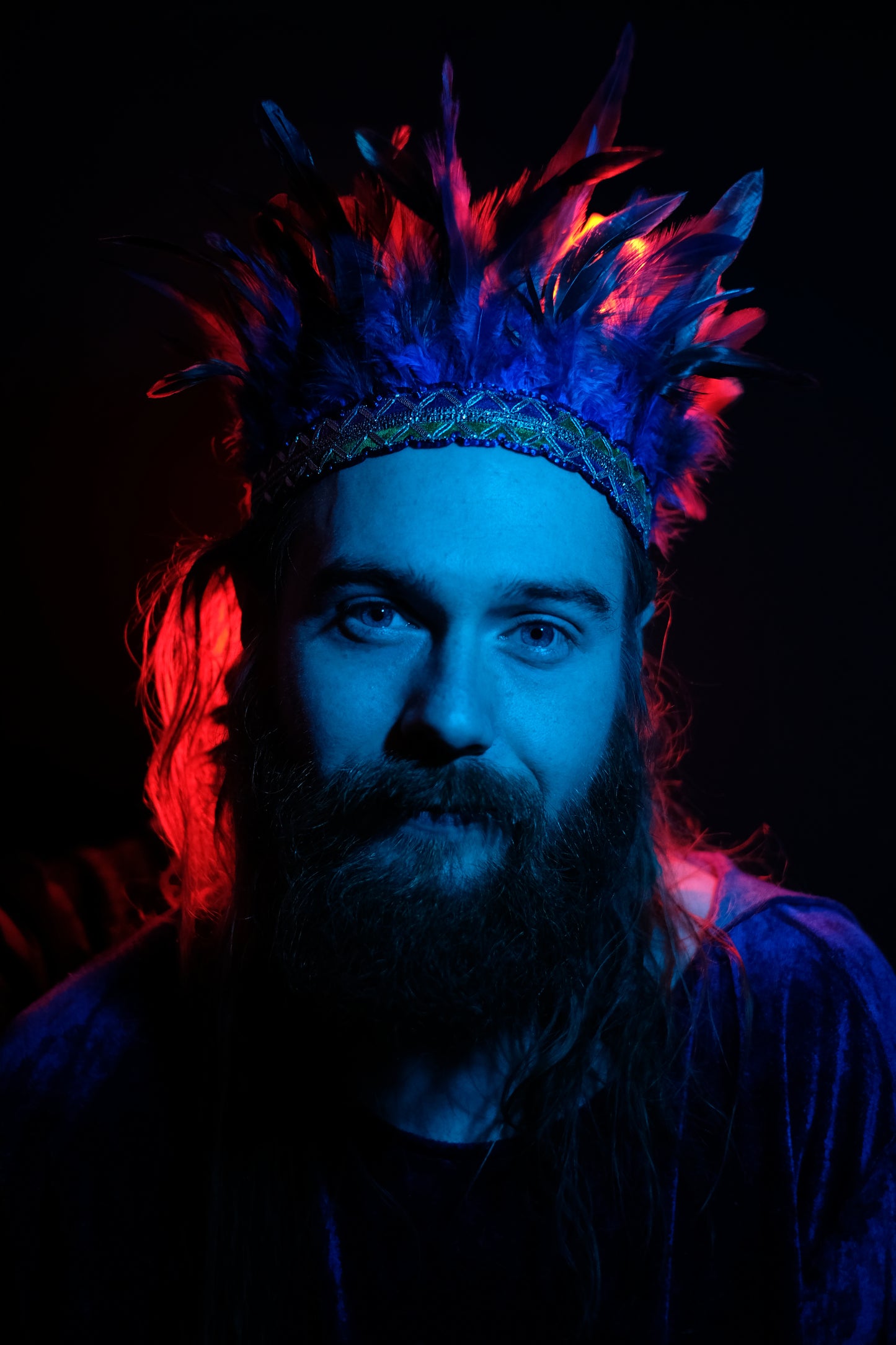 Blue Feather Crown