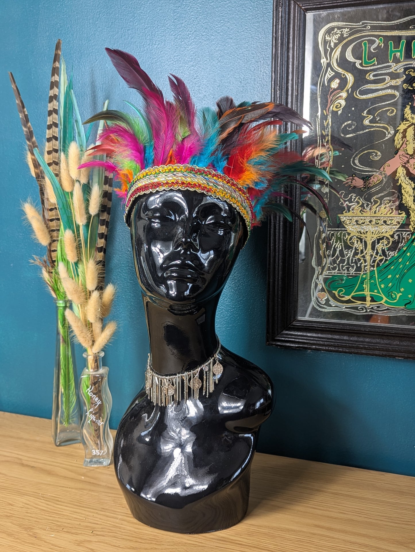 Rainbow Feather Crown