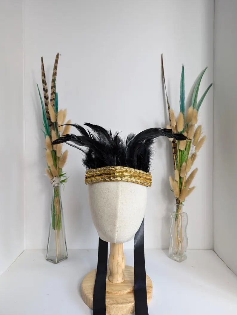 Childs Black Feather Crown