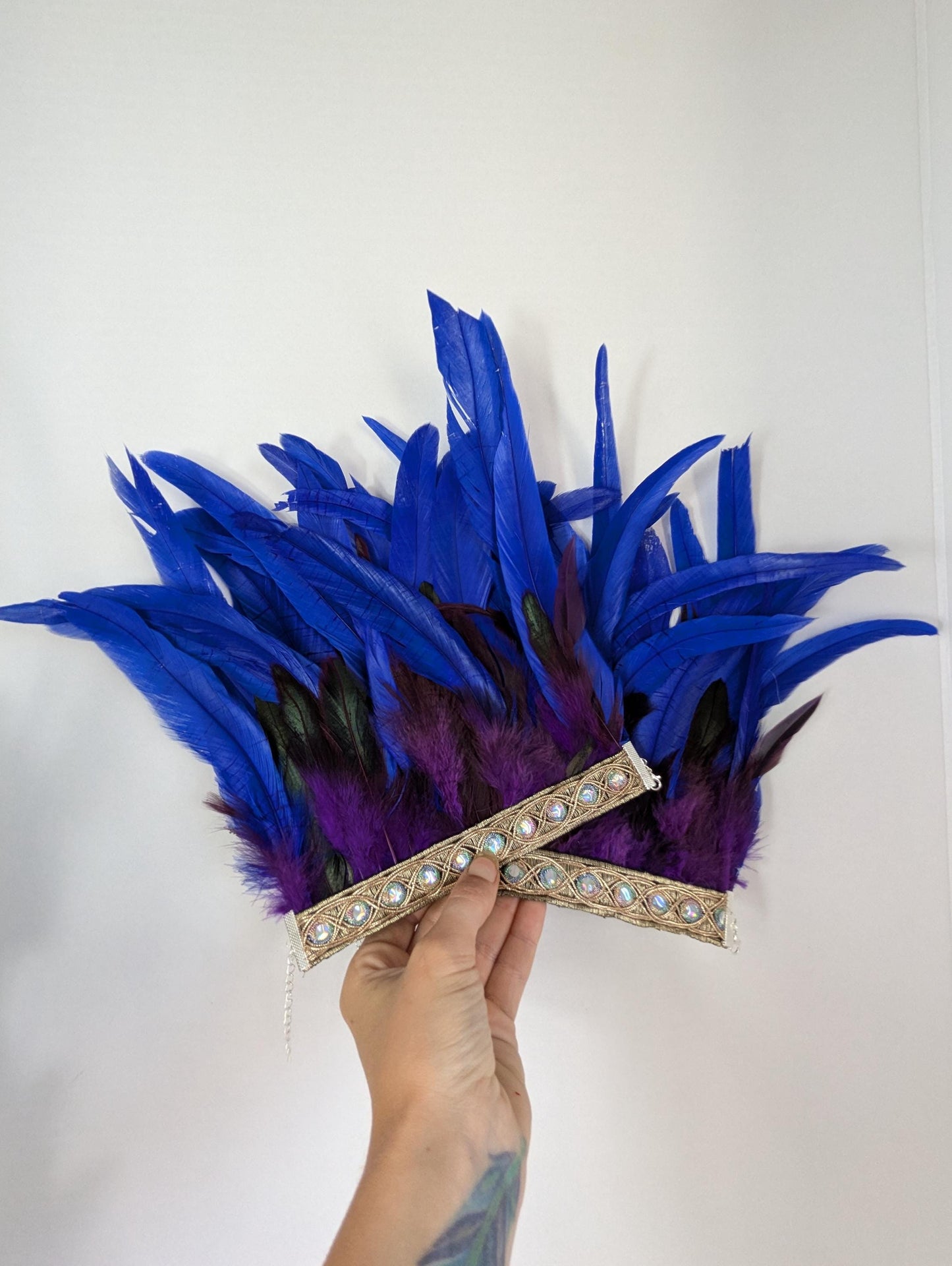 Blue & Purple Feather Cuffs