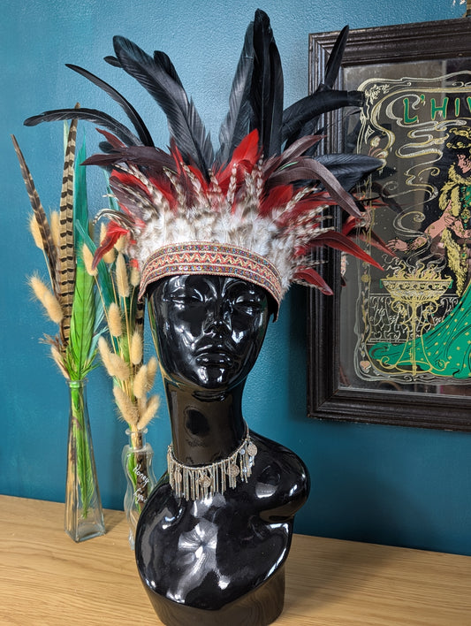 Black & Red Feather Crown