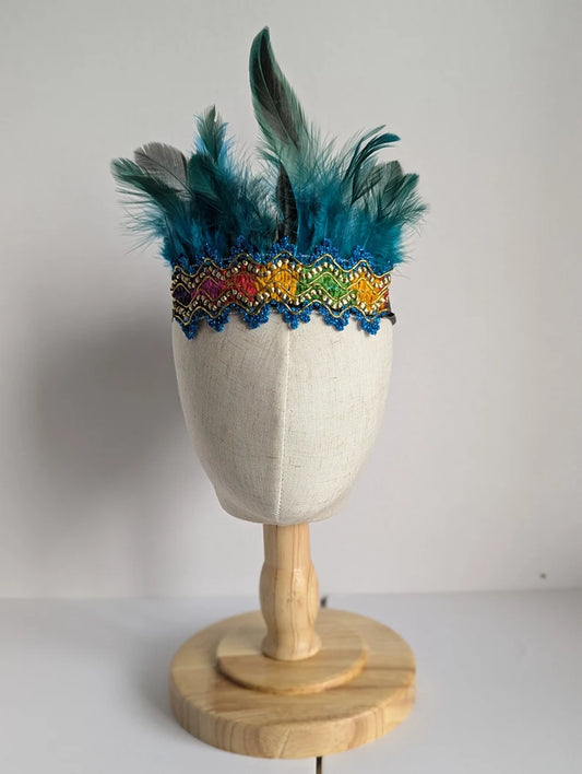 Childs Blue Feather Crown