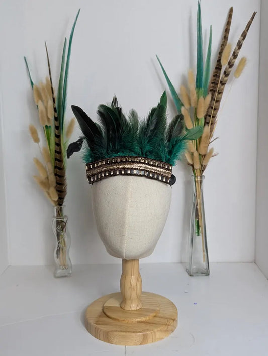 Childs Green Feather Crown